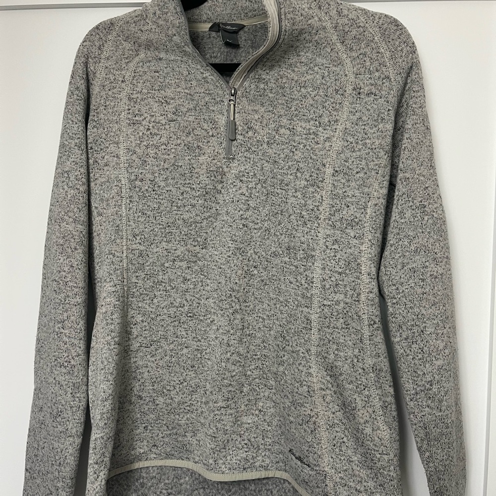 Eddie Bauer Heathered Gray Zip-Up Jacket
